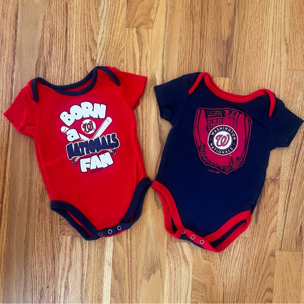 Washington Nationals Baby Onesies Bundle (2) – Size 3-6 Months
